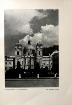 1932 - Salzburg - Dreifaltigkeitskirche auf dem Makartplatz, alter Druck